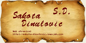 Šakota Dinulović vizit kartica